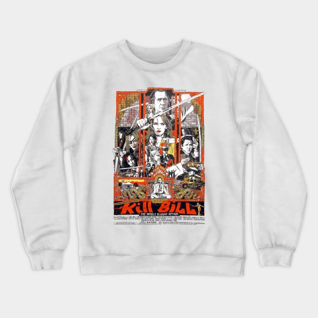 Tarantino Kill Bill Poster Illustration Crewneck Sweatshirt by KUMAWAY